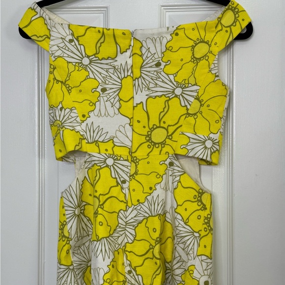 Topshop Yellow Floral Women's Top - Picture 4 of 5